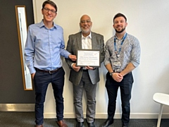 Khalid Bashir (centre) with David Pickthall and Ash Minchin, both from NIHR Clinical Research Network Greater Manchester